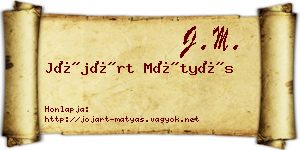 Jójárt Mátyás névjegykártya
